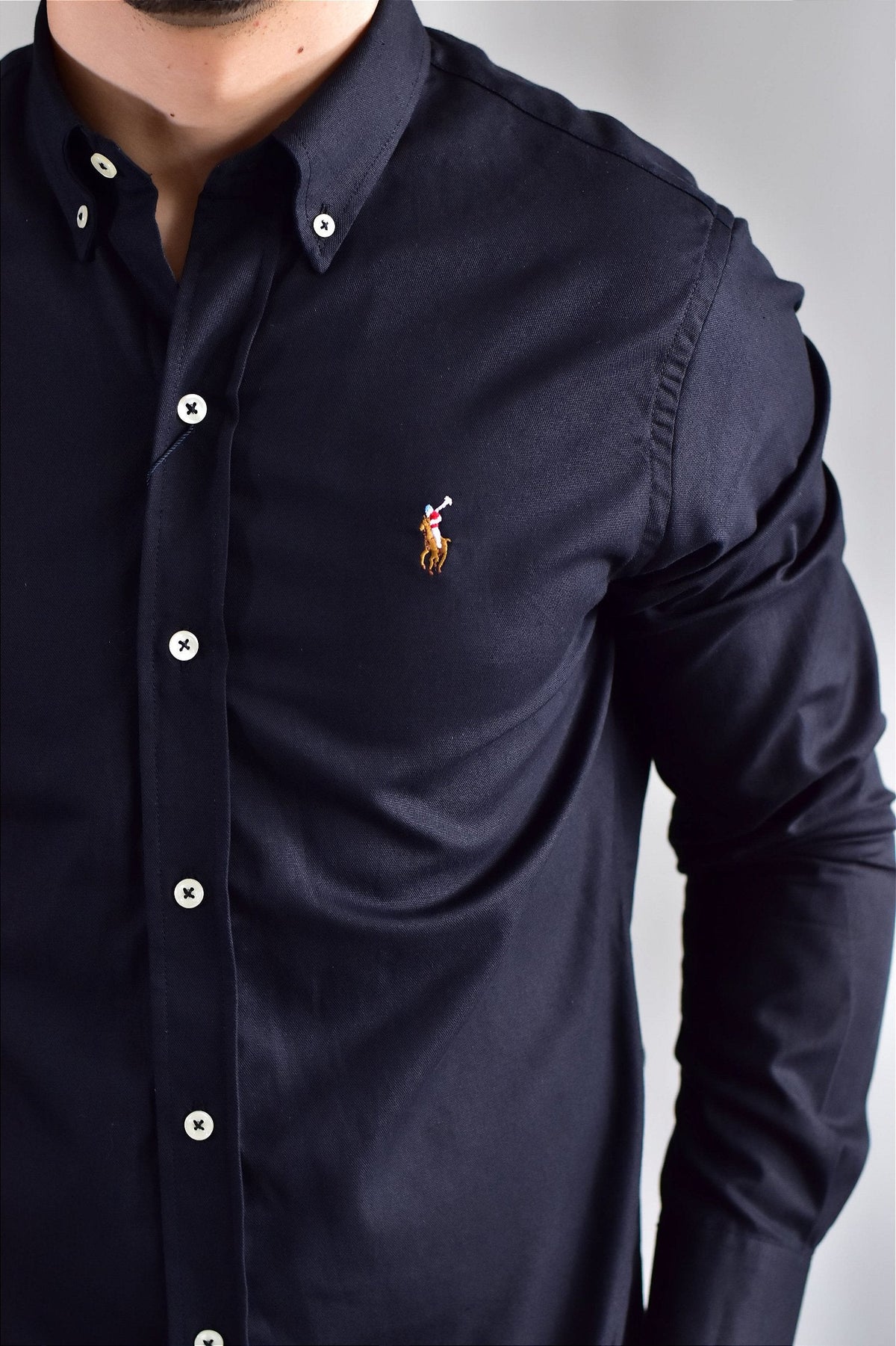 Camisa Social Lisa RL Manga Longa - Preta